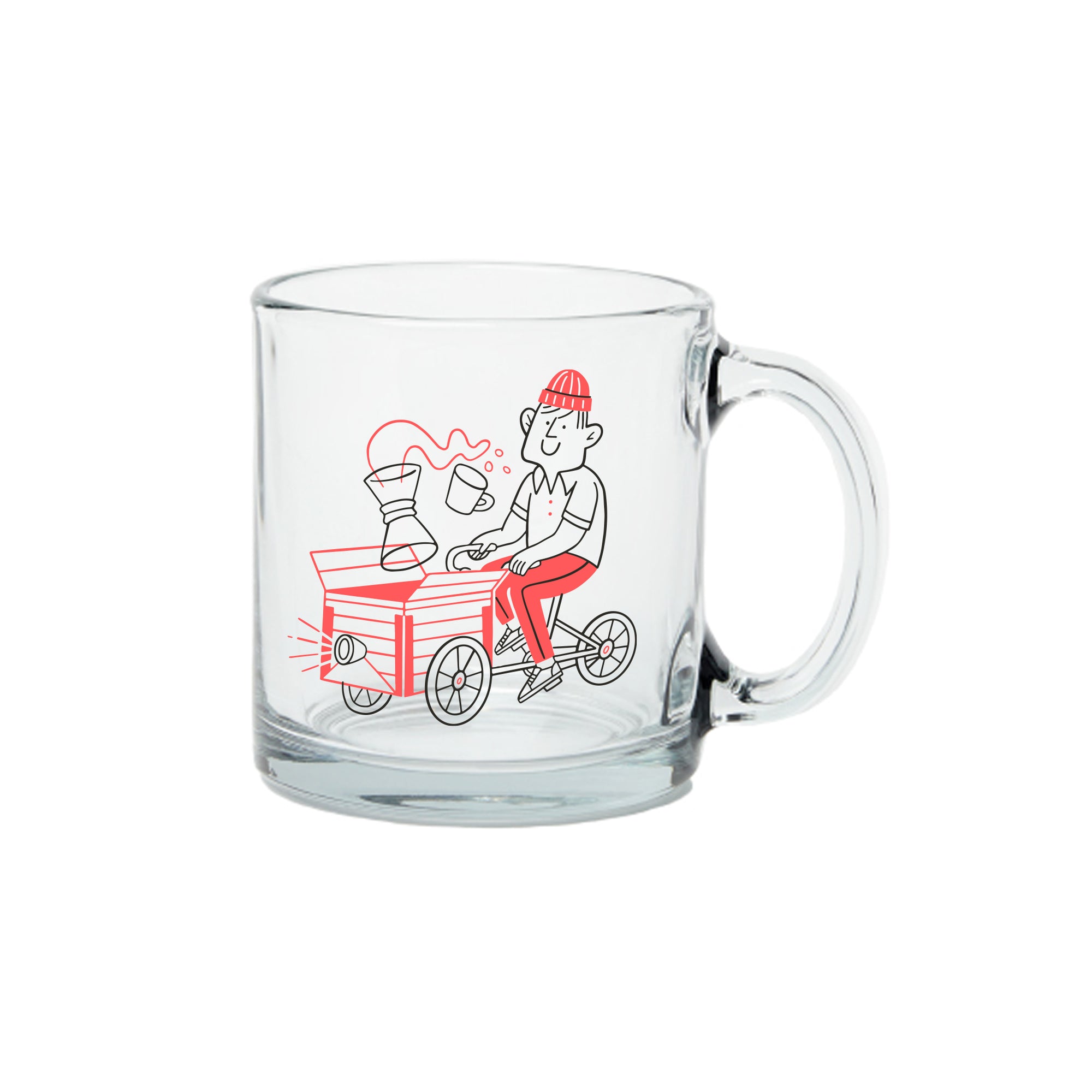 Glass Coffee Mug 13oz.